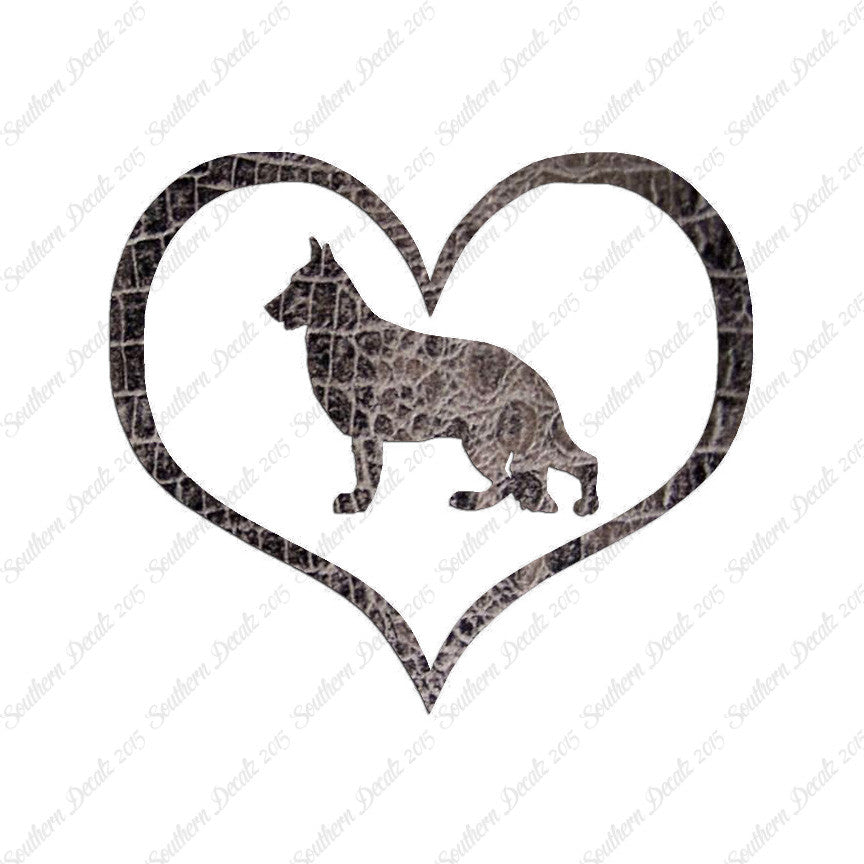German Shepherd Dog Heart Love