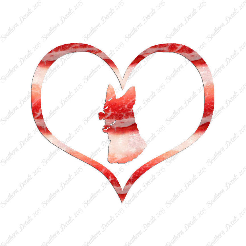 German Shepherd Face Dog Heart Love