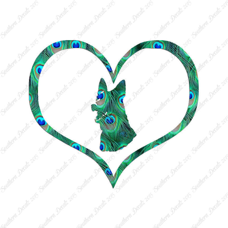 German Shepherd Face Dog Heart Love