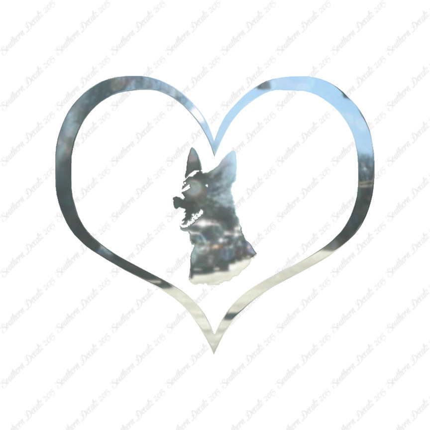 German Shepherd Face Dog Heart Love