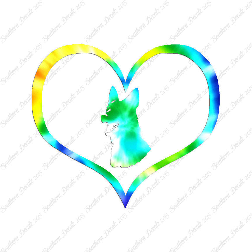 German Shepherd Face Dog Heart Love