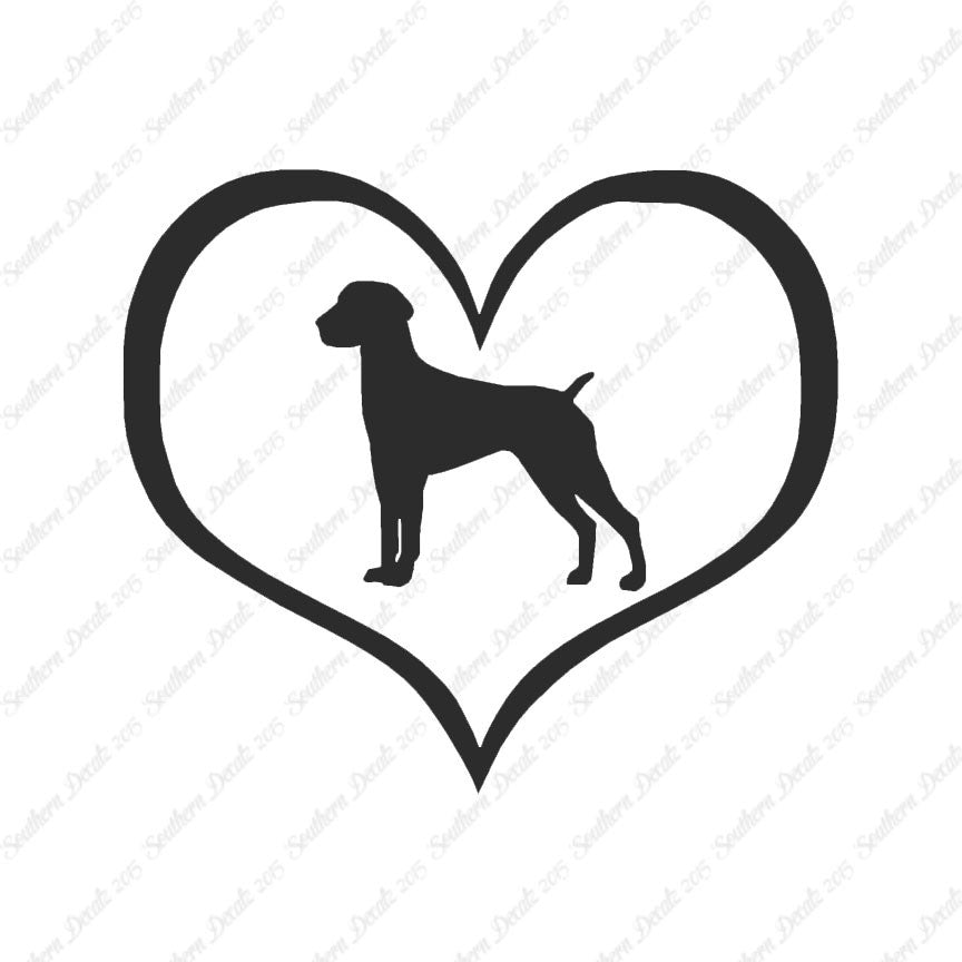 German Shorthaired Pointer Dog Heart Lov