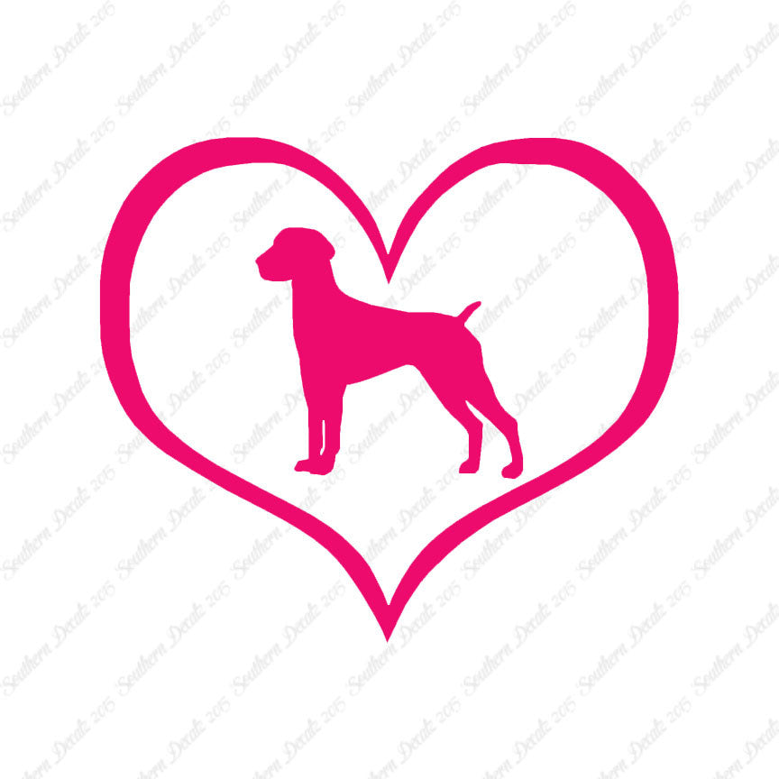 German Shorthaired Pointer Dog Heart Lov