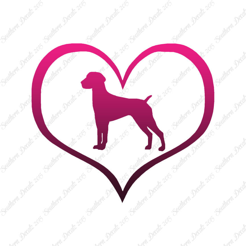 German Shorthaired Pointer Dog Heart Lov
