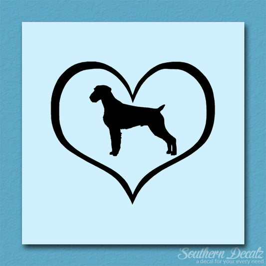 German Wirehaired Pointer Dog Heart Love