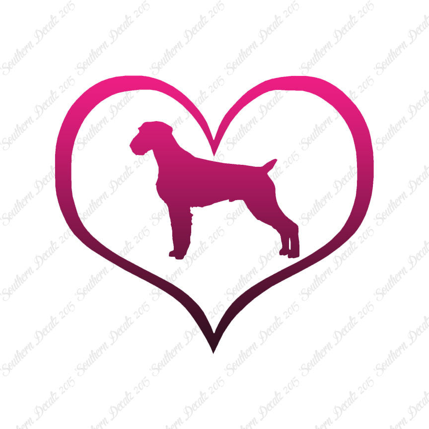 German Wirehaired Pointer Dog Heart Love