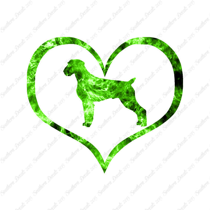 German Wirehaired Pointer Dog Heart Love