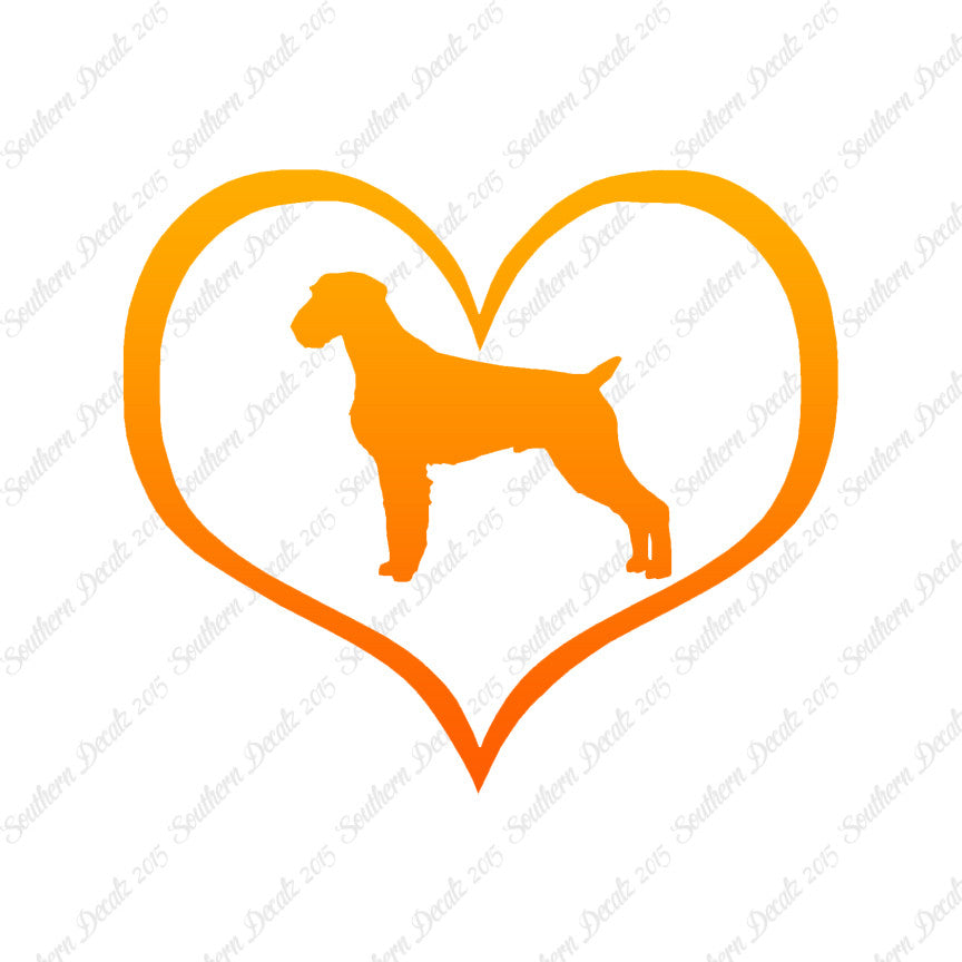 German Wirehaired Pointer Dog Heart Love
