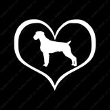 German Wirehaired Pointer Dog Heart Love
