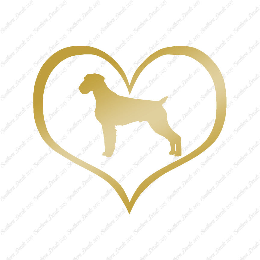 German Wirehaired Pointer Dog Heart Love