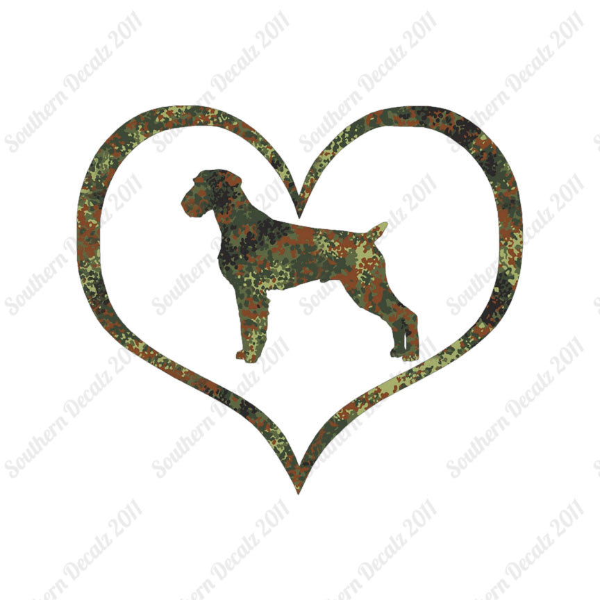 German Wirehaired Pointer Dog Heart Love