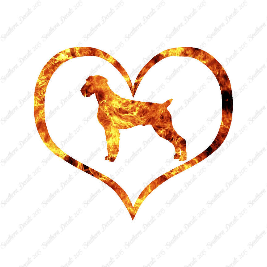 German Wirehaired Pointer Dog Heart Love