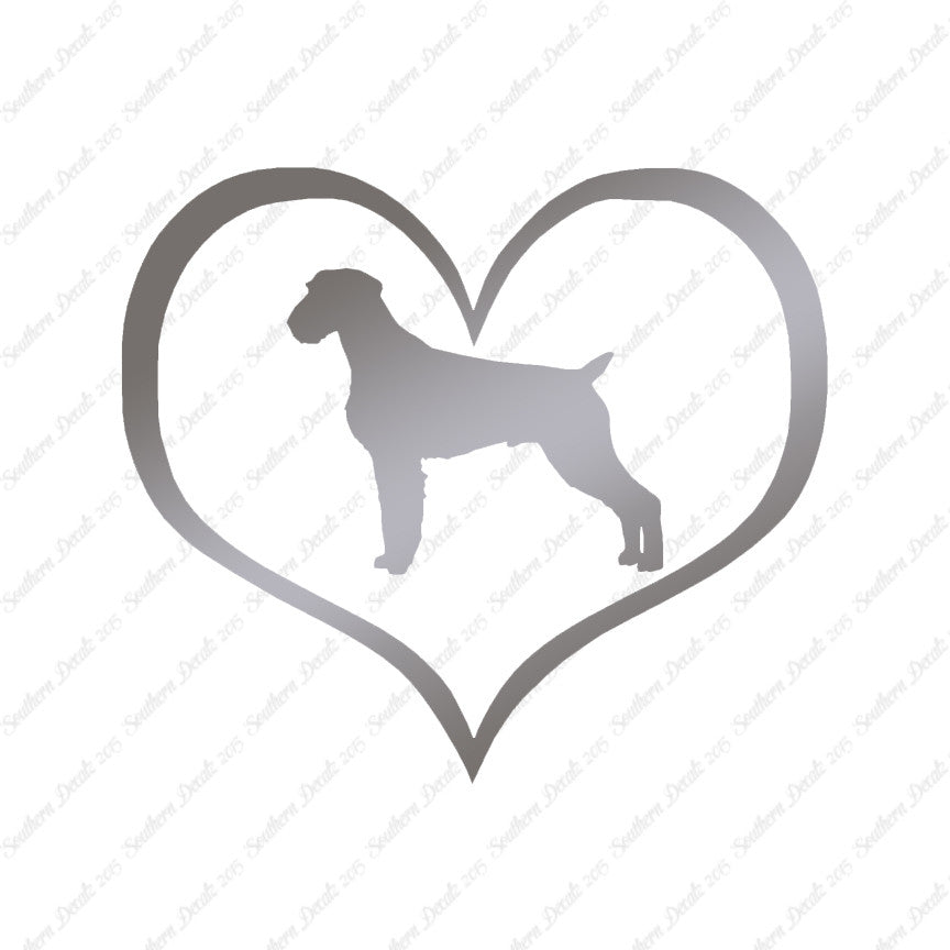 German Wirehaired Pointer Dog Heart Love