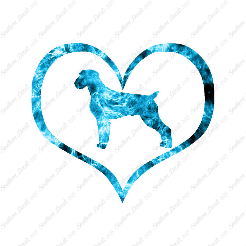 German Wirehaired Pointer Dog Heart Love
