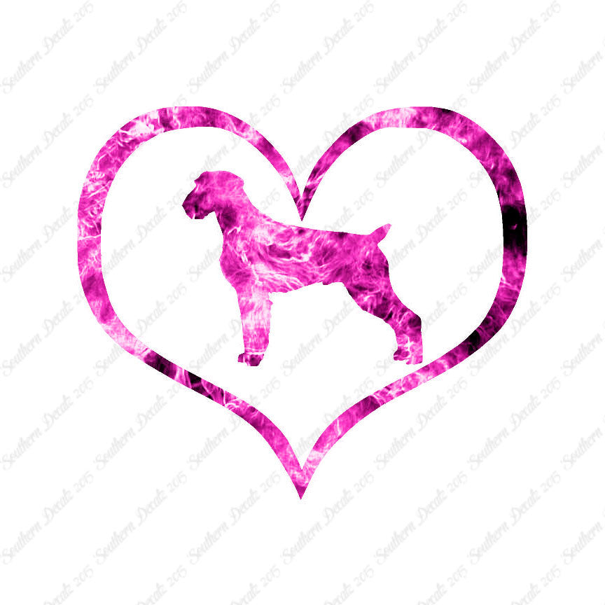 German Wirehaired Pointer Dog Heart Love