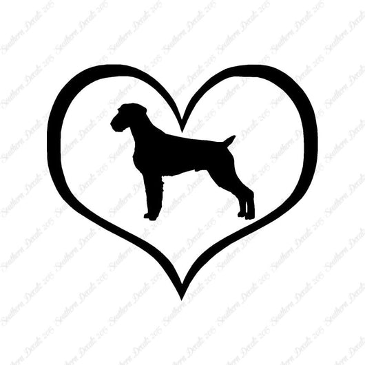 German Wirehaired Pointer Dog Heart Love