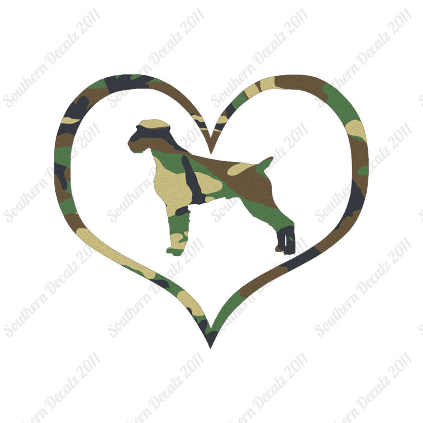 German Wirehaired Pointer Dog Heart Love
