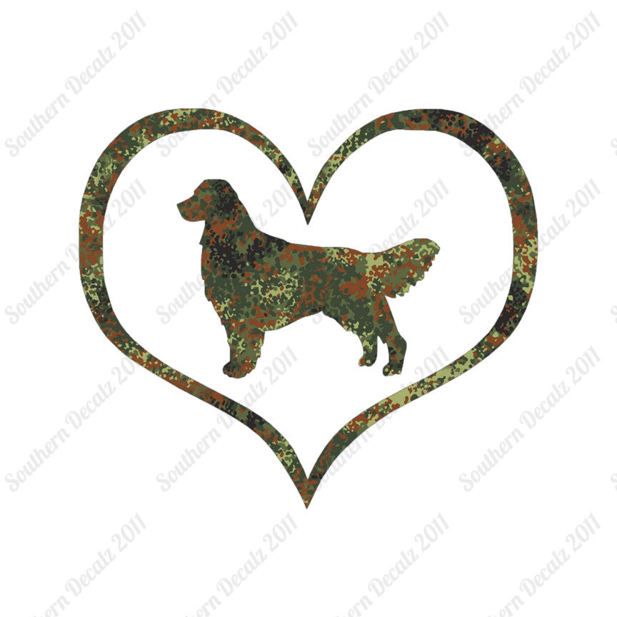 Golden Retriever Dog Heart Love
