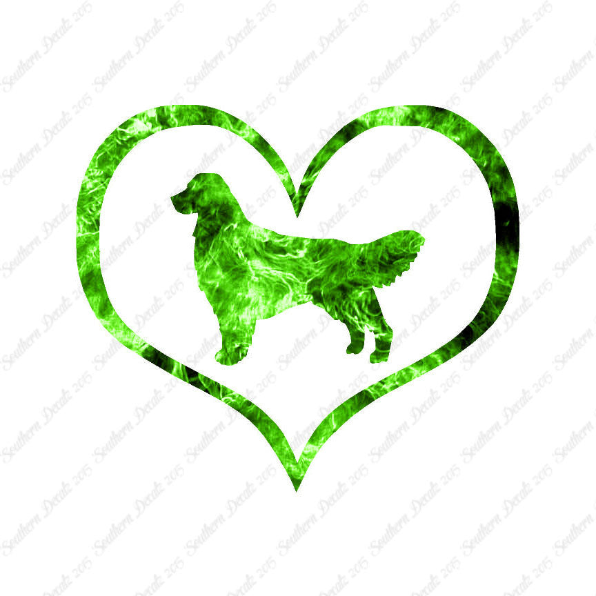 Golden Retriever Dog Heart Love