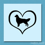 Golden Retriever Dog Heart Love