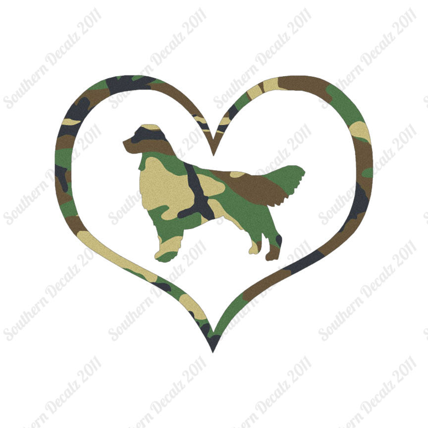 Golden Retriever Dog Heart Love