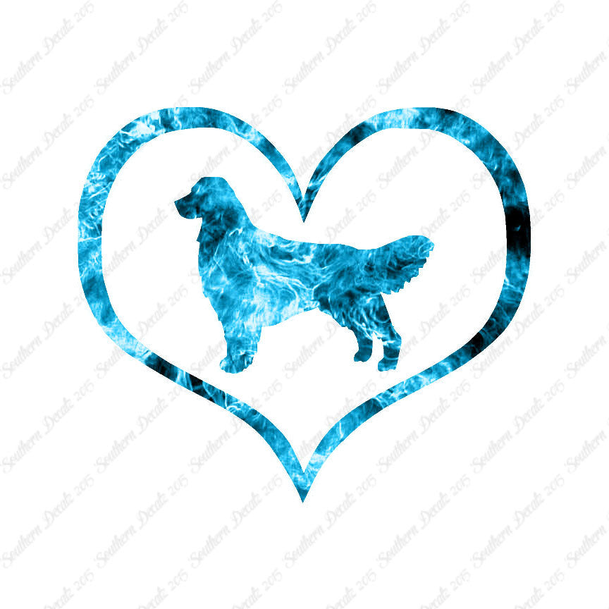 Golden Retriever Dog Heart Love