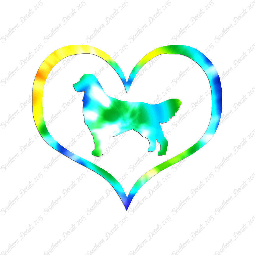 Golden Retriever Dog Heart Love