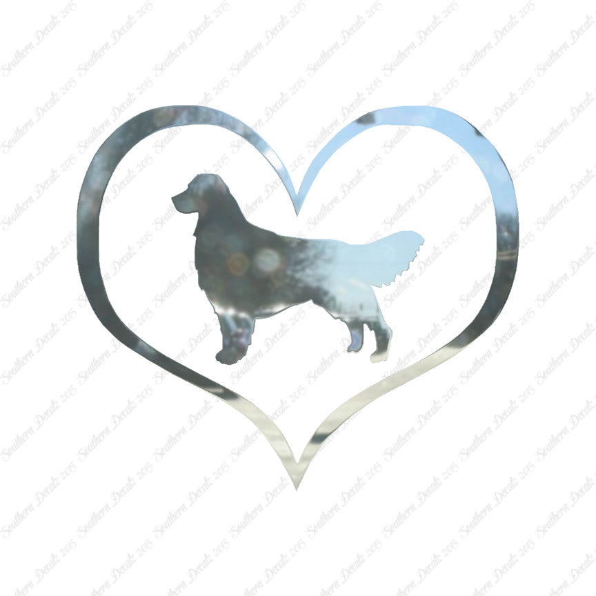 Golden Retriever Dog Heart Love