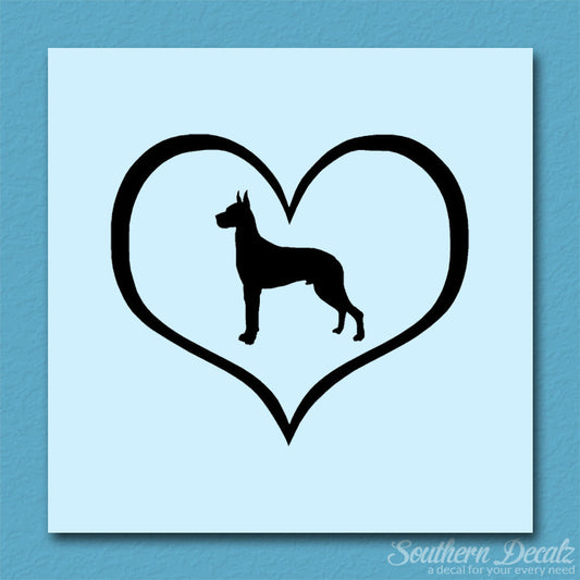Great Dane Dog Heart Love