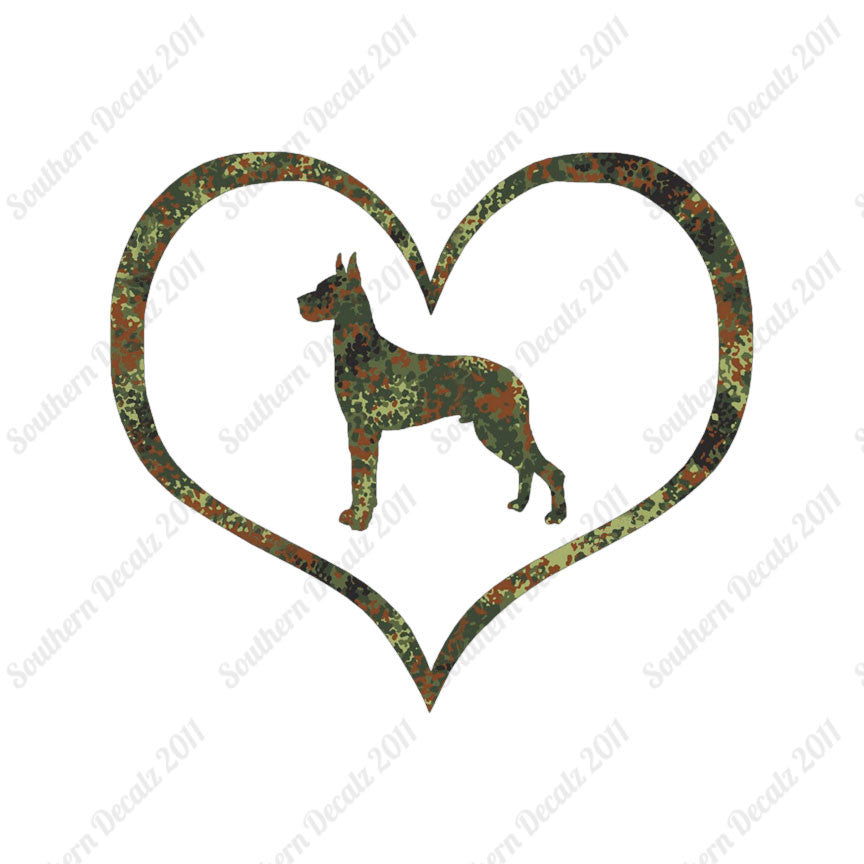 Great Dane Dog Heart Love