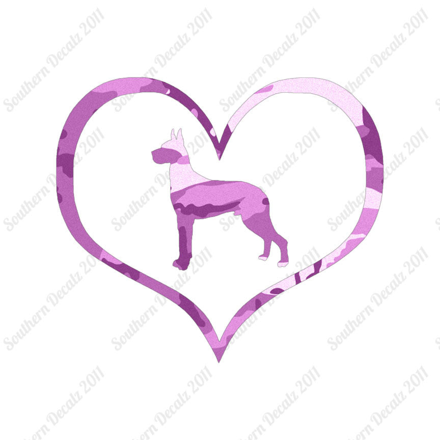 Great Dane Dog Heart Love