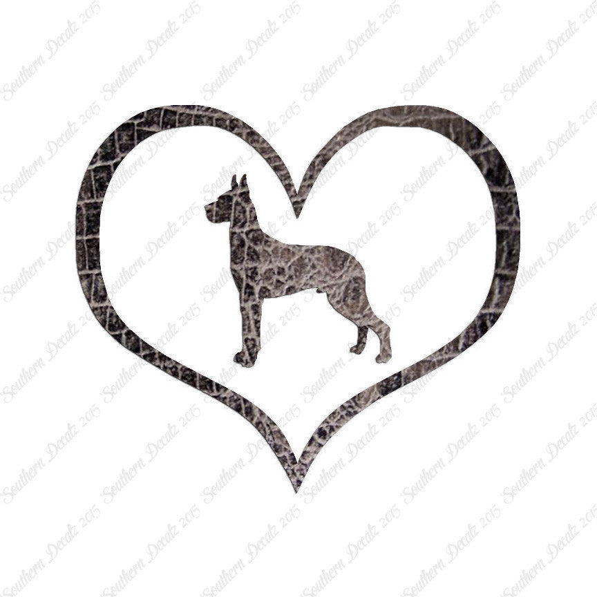 Great Dane Dog Heart Love