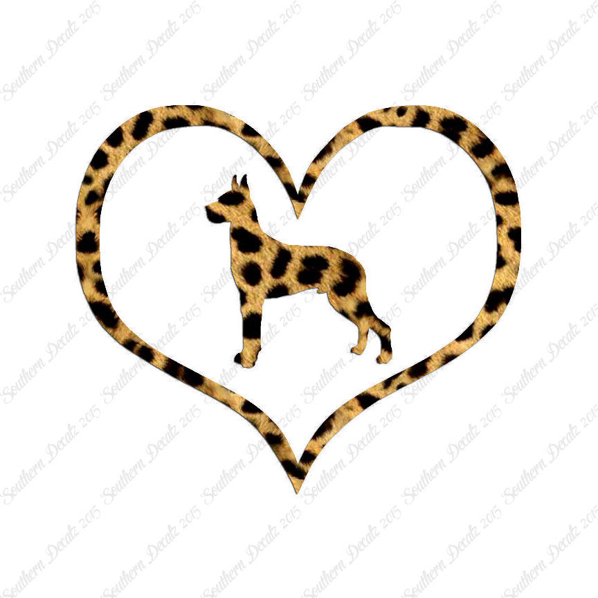 Great Dane Dog Heart Love