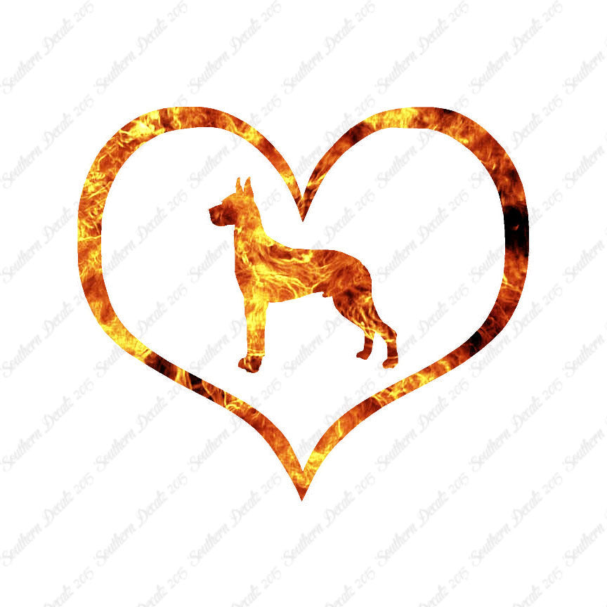 Great Dane Dog Heart Love