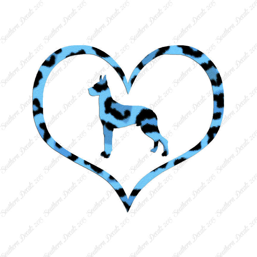 Great Dane Dog Heart Love