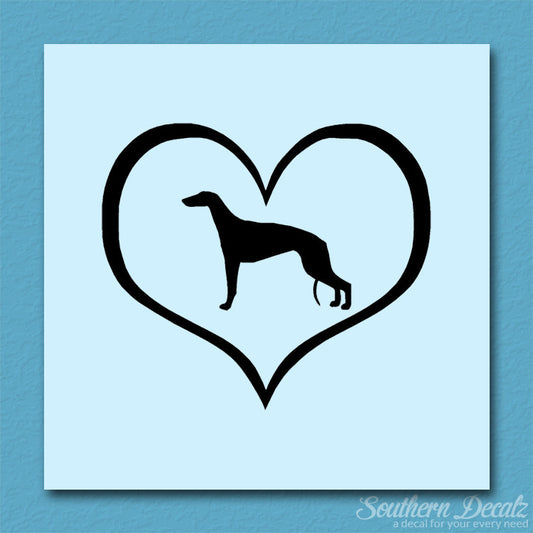 Greyhound Dog Heart Love