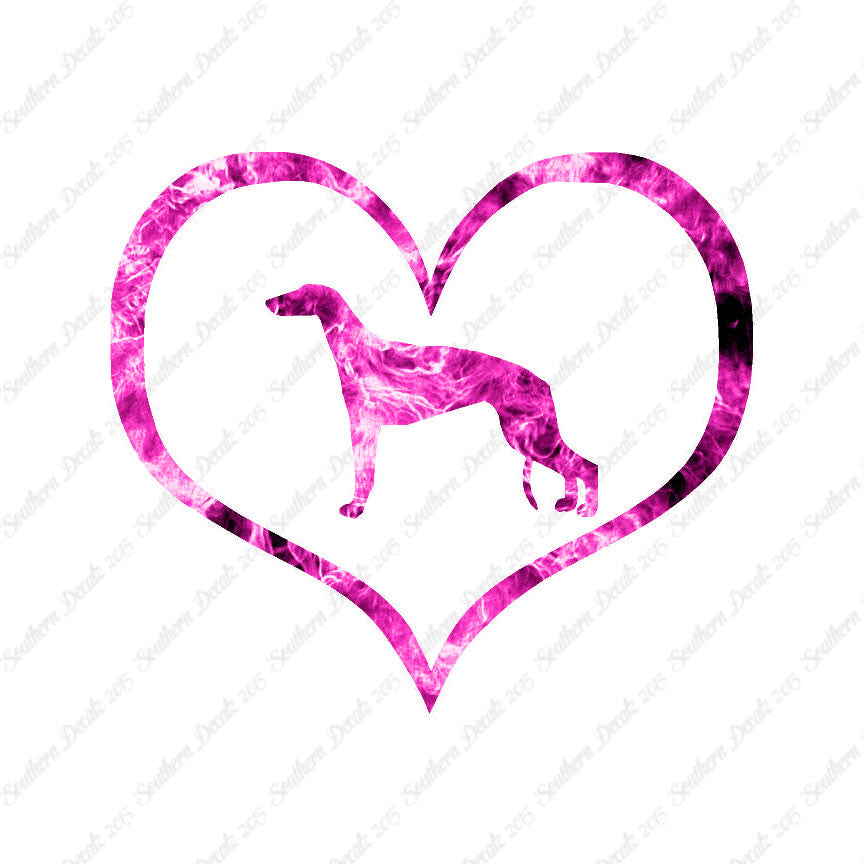 Greyhound Dog Heart Love