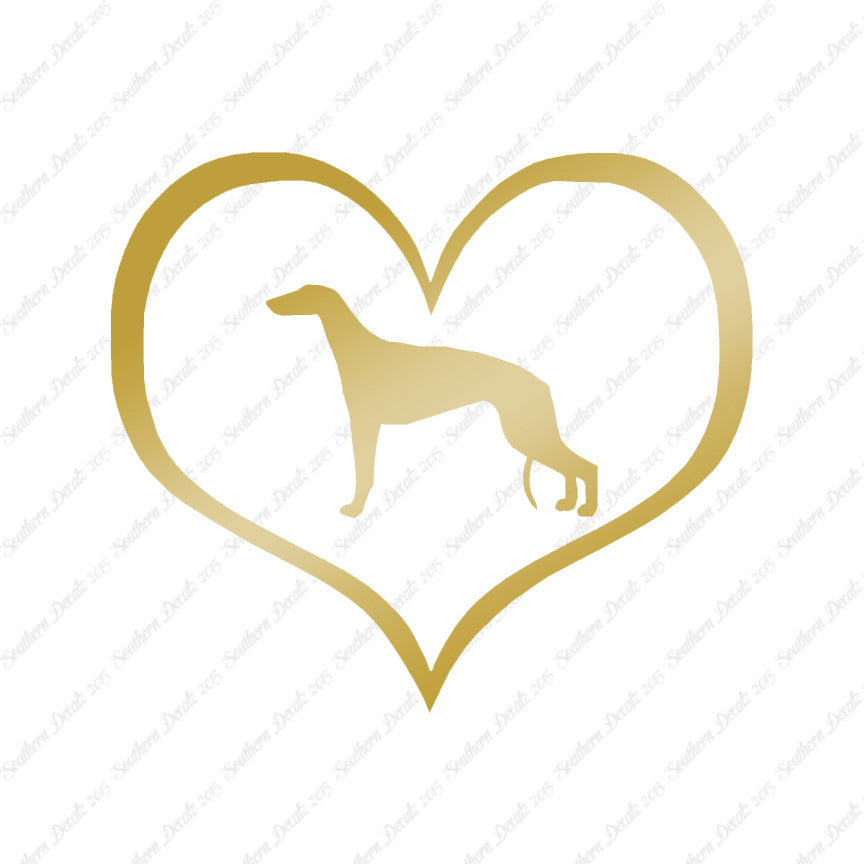 Greyhound Dog Heart Love