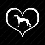 Greyhound Dog Heart Love