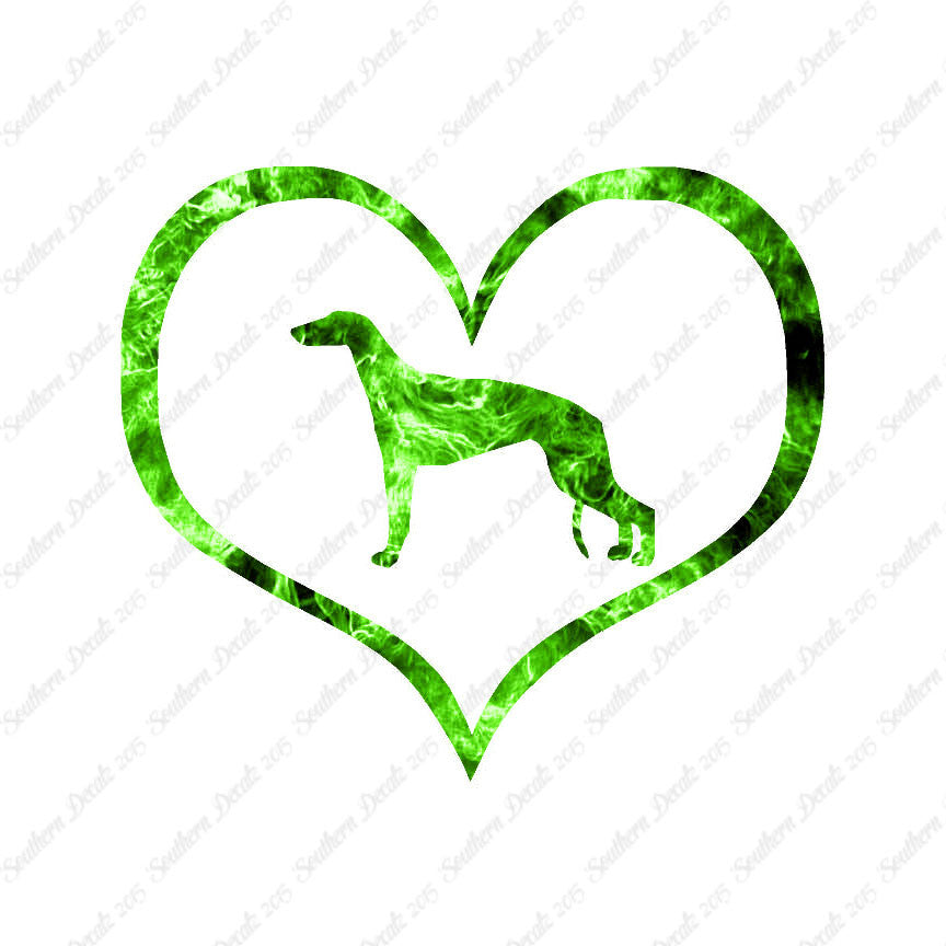 Greyhound Dog Heart Love