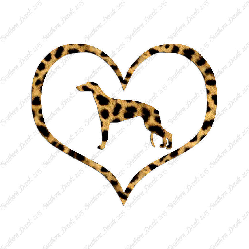Greyhound Dog Heart Love