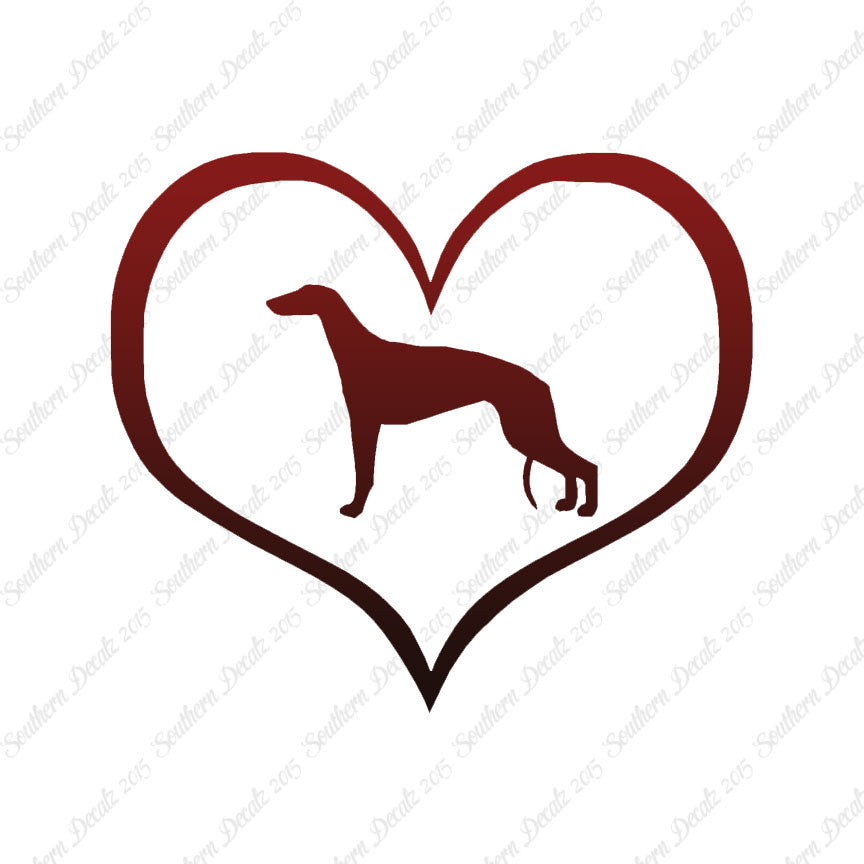 Greyhound Dog Heart Love