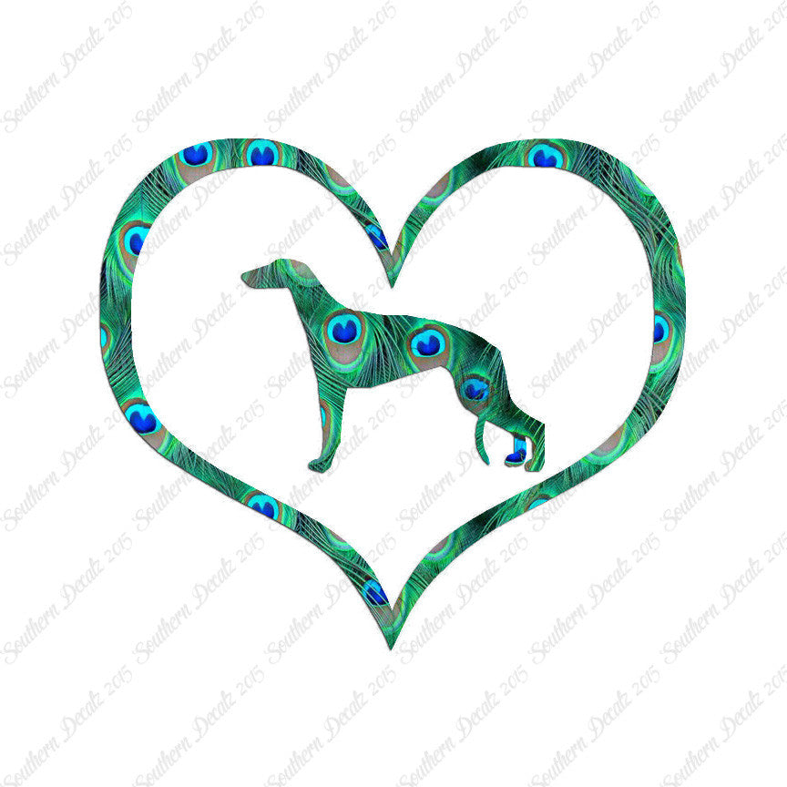 Greyhound Dog Heart Love