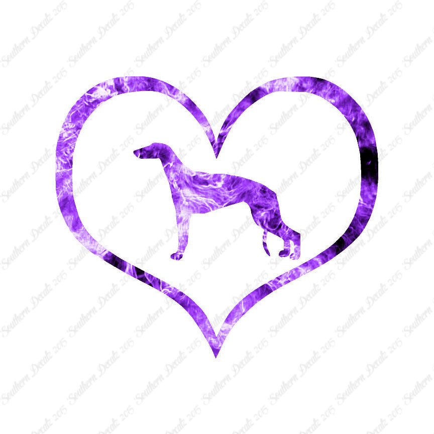 Greyhound Dog Heart Love