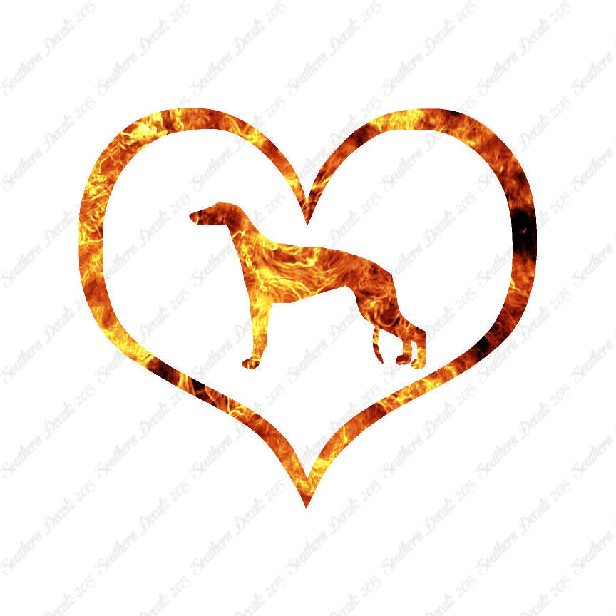 Greyhound Dog Heart Love