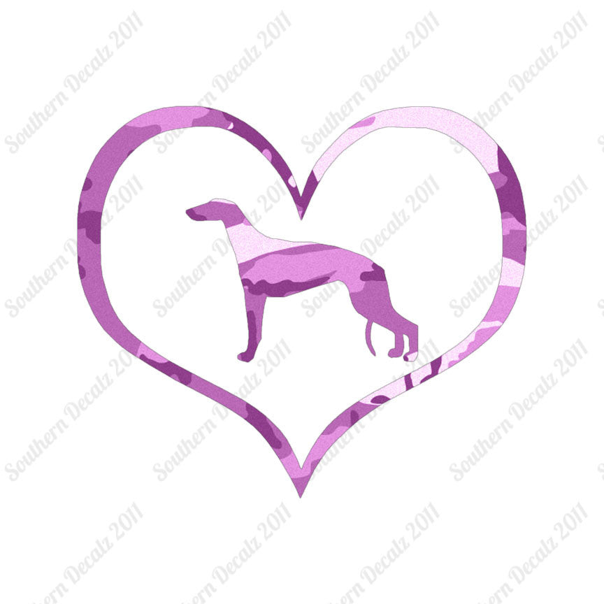 Greyhound Dog Heart Love