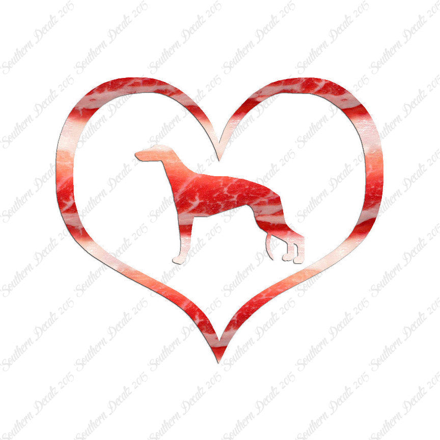 Greyhound Dog Heart Love
