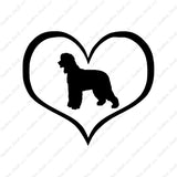 Irish Water Spaniel Dog Heart Love