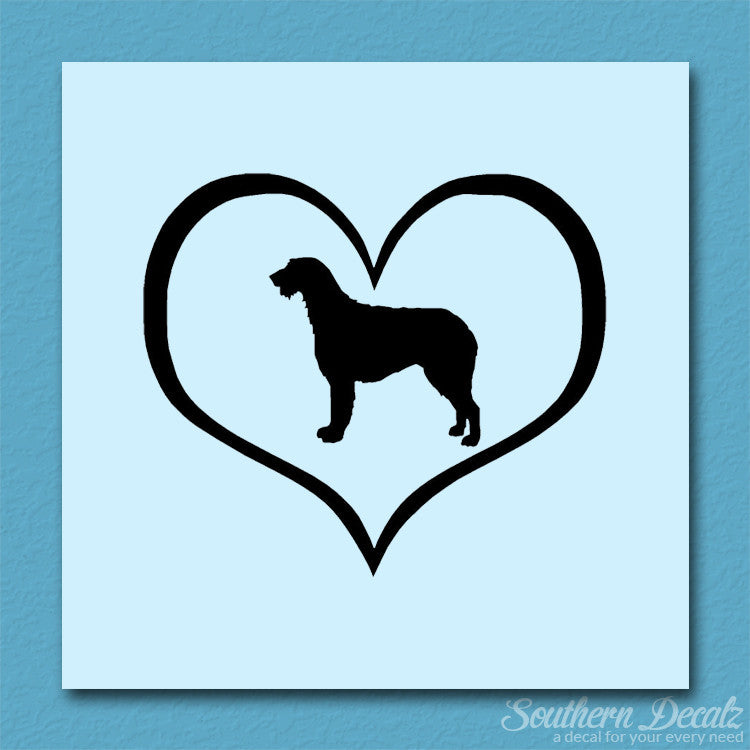Irish Wolfhound Dog Heart Love