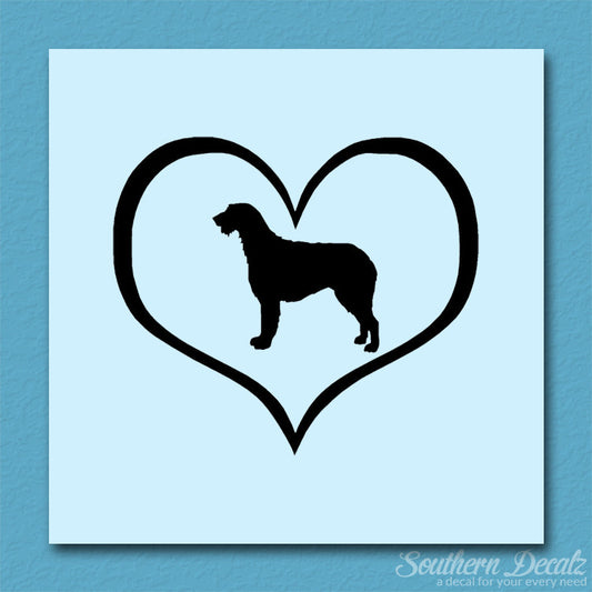 Irish Wolfhound Dog Heart Love